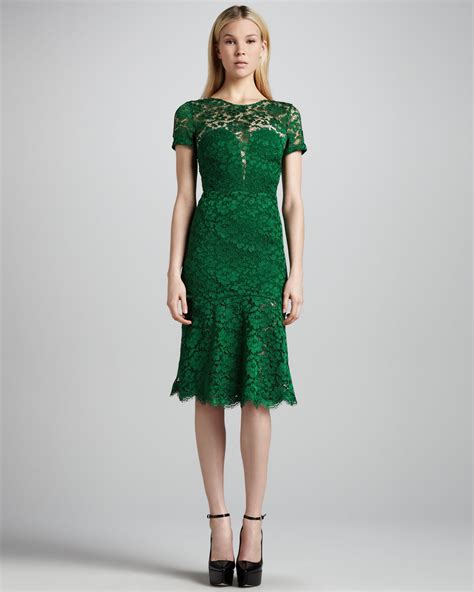 green lace burberry dress|Burberry store online.